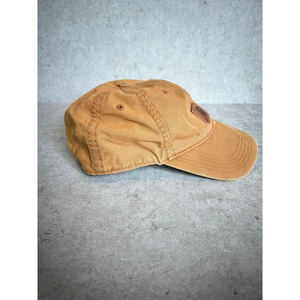 Carhartt Canvas Baseball Cap OS Brown Adjustable Gorpcore Streetwear Rugged